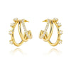 Culturesse Cendrique Gold Vermeil Topaz Loop Earrings