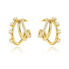 Culturesse Cendrique Gold Vermeil Topaz Loop Earrings