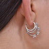 Culturesse Esterlina Silver Topaz Loop Earrings