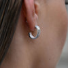 Culturesse Hani Silver Curved Earrings