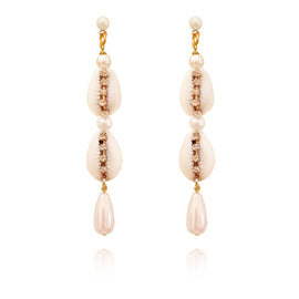 Culturesse Lyria Runway Style Shell Drop Earrings
