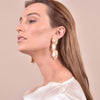 Culturesse Amour 22K Luxury Pearl Bouquet Earrings