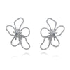 Culturesse Julieta Catwalk Diamante Flower Earrings (Oversized)