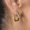 Culturesse Enoa Fine Twist Huggie Earrings (Gold Vermeil)