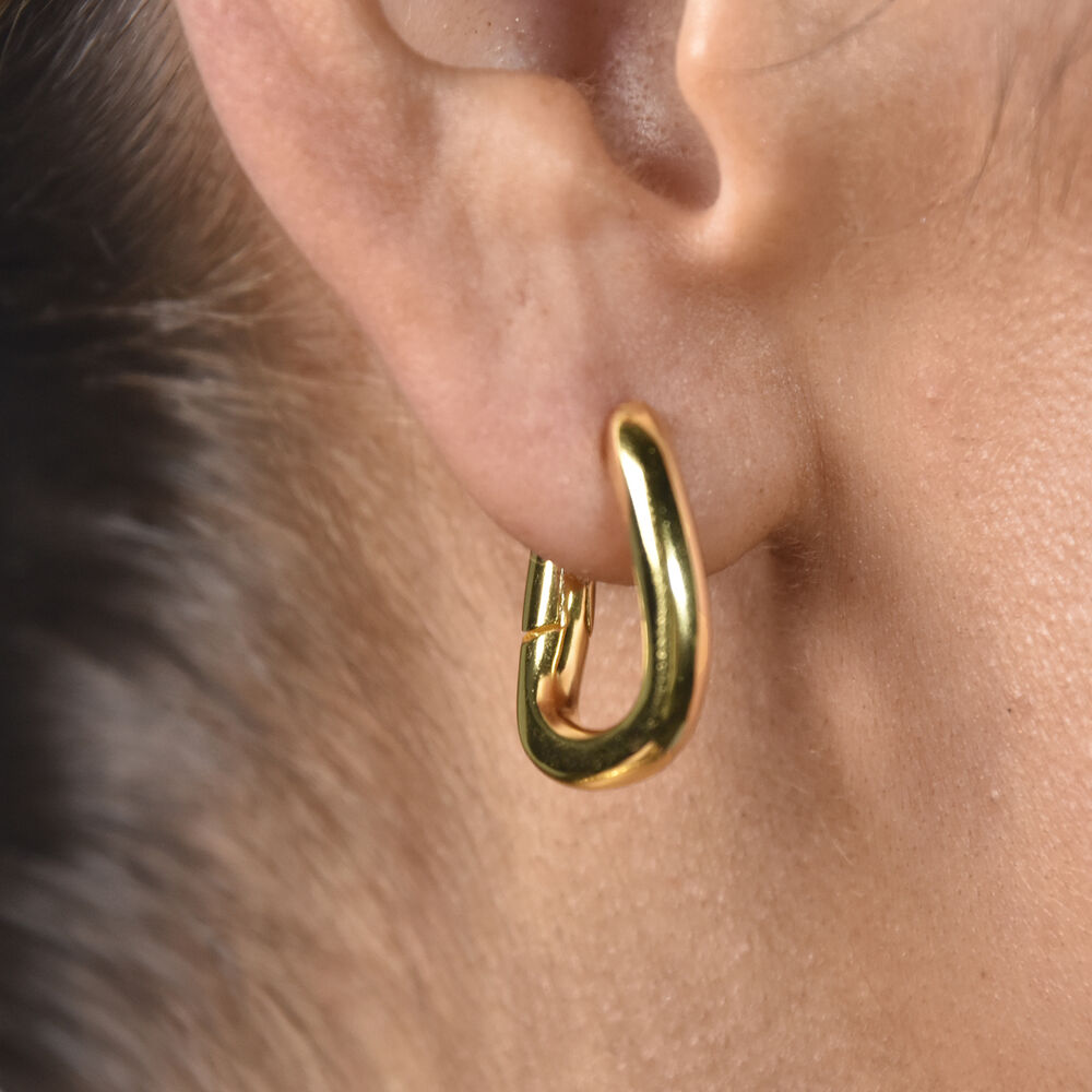 Culturesse Enoa Fine Twist Huggie Earrings (Gold Vermeil)