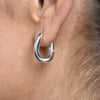 Culturesse Enoa Fine Twist Huggie Earrings (Silver)