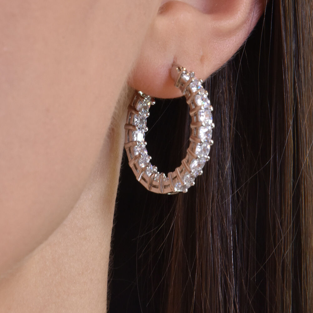 Culturesse Carabelle Topaz Hoop Earrings