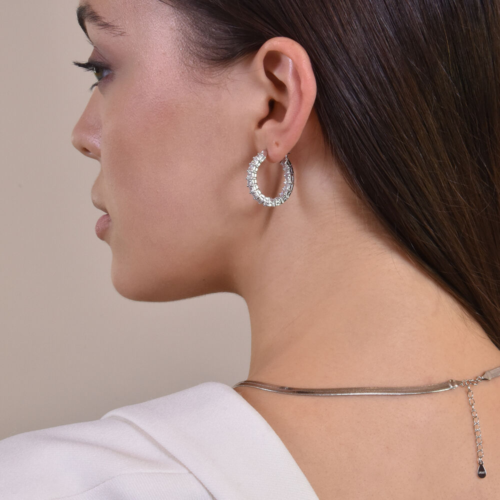 Culturesse Carabelle Topaz Hoop Earrings