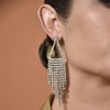 Culturesse Labron Catwalk Diamante Tassel Earrings