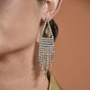 Culturesse Labron Catwalk Diamante Tassel Earrings