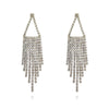 Culturesse Labron Catwalk Diamante Tassel Earrings