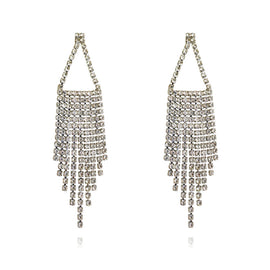 Culturesse Labron Catwalk Diamante Tassel Earrings