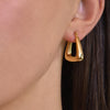 Culturesse Porter Modern Gold Chic Huggie Earrings