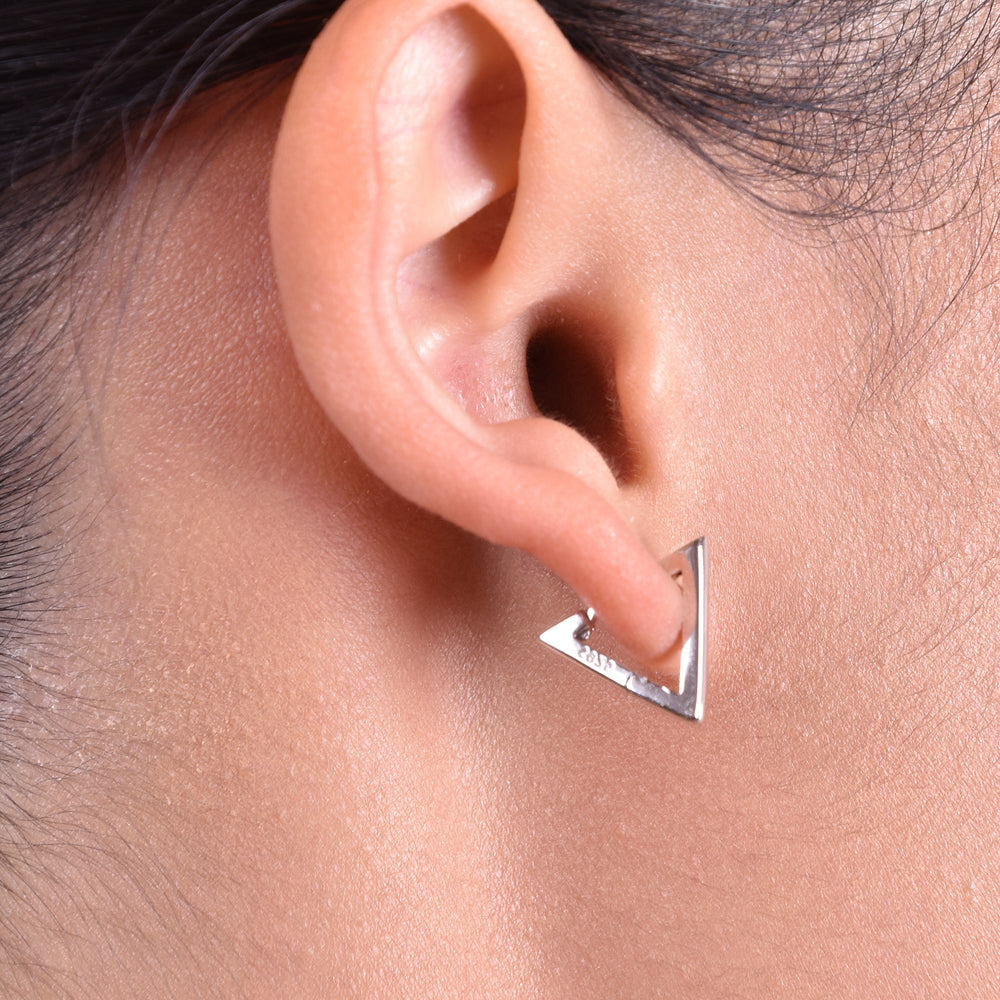 Culturesse Irma Modern Minimalist Dainty Silver Earrings