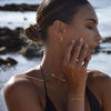 Culturesse Ciara Tri Curve Earrings (Gold)