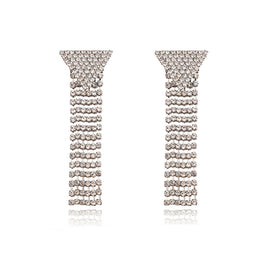 Culturesse Marlin Crystal Diamante Tassel Earrings