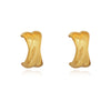 Culturesse Archie Artsy Twin Curve Earrings (Gold Vermeil)