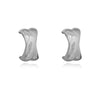 Culturesse Archie Artsy Twin Curve Earrings (Silver)