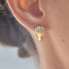 Culturesse Esmarie Twin Clam Huggie Earrings (Gold)