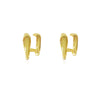 Culturesse Asta Sculptural Twin Line Earrings (Gold)
