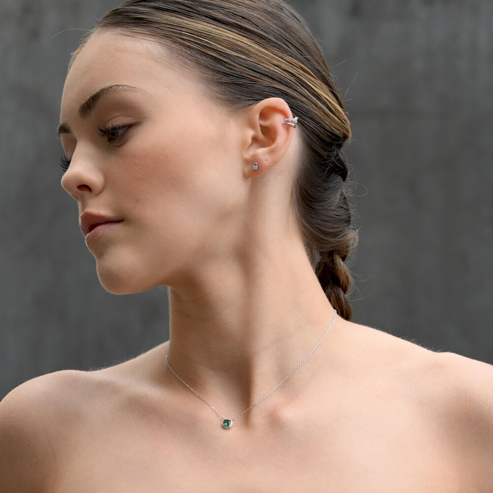 Culturesse Bente Artisan Diamante Cuff Earring (Silver)
