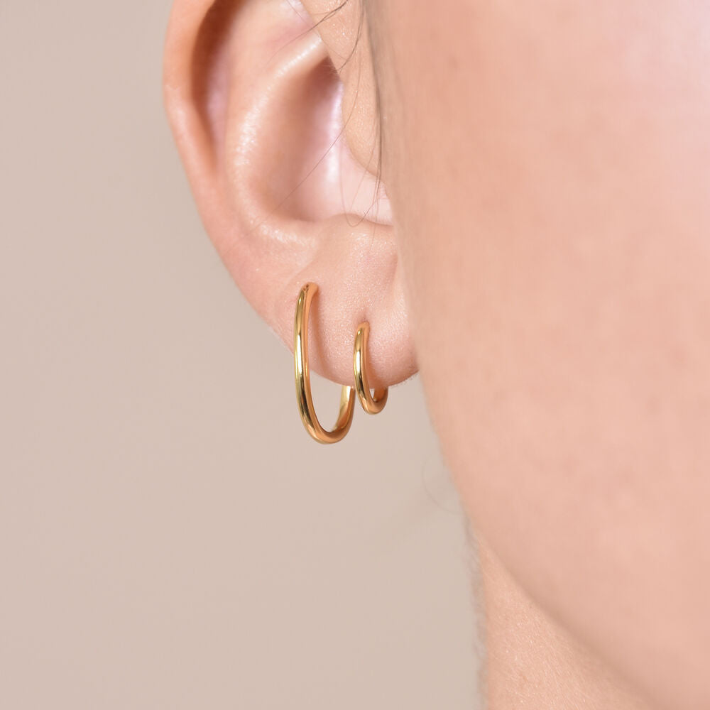 Culturesse Simone Twin Loop Earrings (Gold Vermeil)