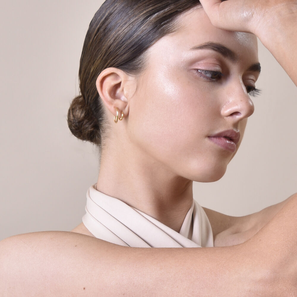Culturesse Simone Twin Loop Earrings (Gold Vermeil)