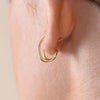 Culturesse Simone Twin Loop Earrings (Gold Vermeil)