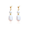 Culturesse Rhea Twin Freshwater Pearl Drop Earrings