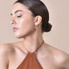 Culturesse Veronique French Twisted Hoop Earrings (Gold)
