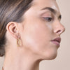 Culturesse Veronique French Twisted Hoop Earrings (Gold)