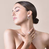 Culturesse Veronique French Twisted Hoop Earrings (Silver)