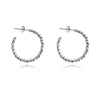 Culturesse Veronique French Twisted Hoop Earrings (Silver)