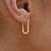 Culturesse Josi Minimalist Twisted Huggie Earrings (Gold Vermeil)