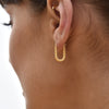 Culturesse Josi Minimalist Twisted Huggie Earrings (Gold Vermeil)