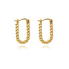 Culturesse Josi Minimalist Twisted Huggie Earrings (Gold Vermeil)