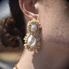 Culturesse Amour 22K Twin Baroque Pearl Bouquet Earrings