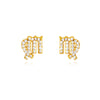 Culturesse Virgo Zodiac Zirconia Pave Stud Earrings (Gold)