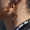 Culturesse Darya Artsy Wave Earrings (Brown)