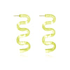 Culturesse Darya Artsy Wave Earrings (Yellow)