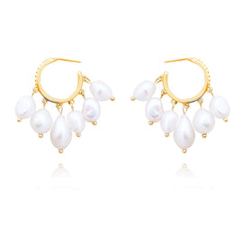 Culturesse Chelsea Freshwater Pearl Drop Earrings