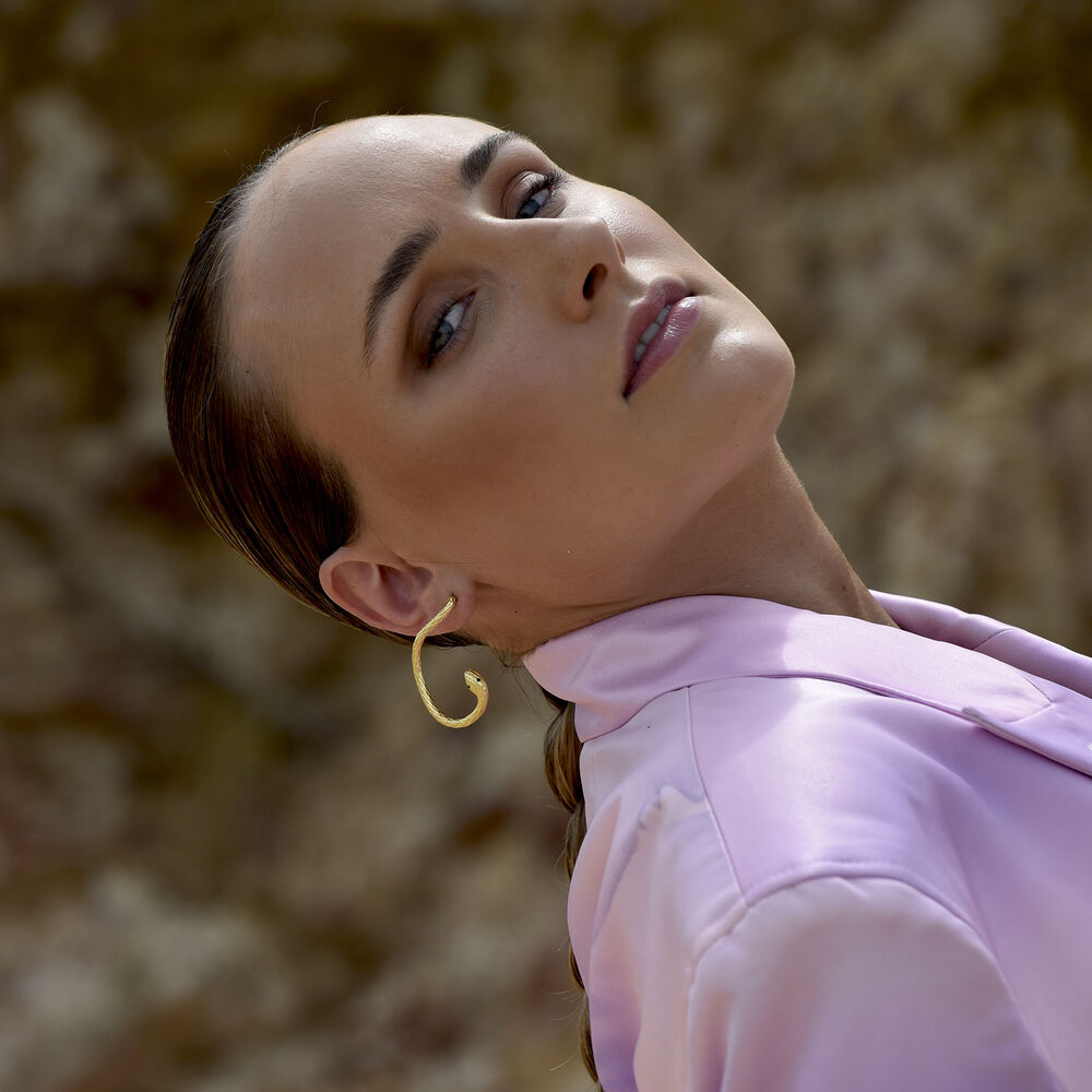 Culturesse Charmante Artsy Winding Serpent Earrings