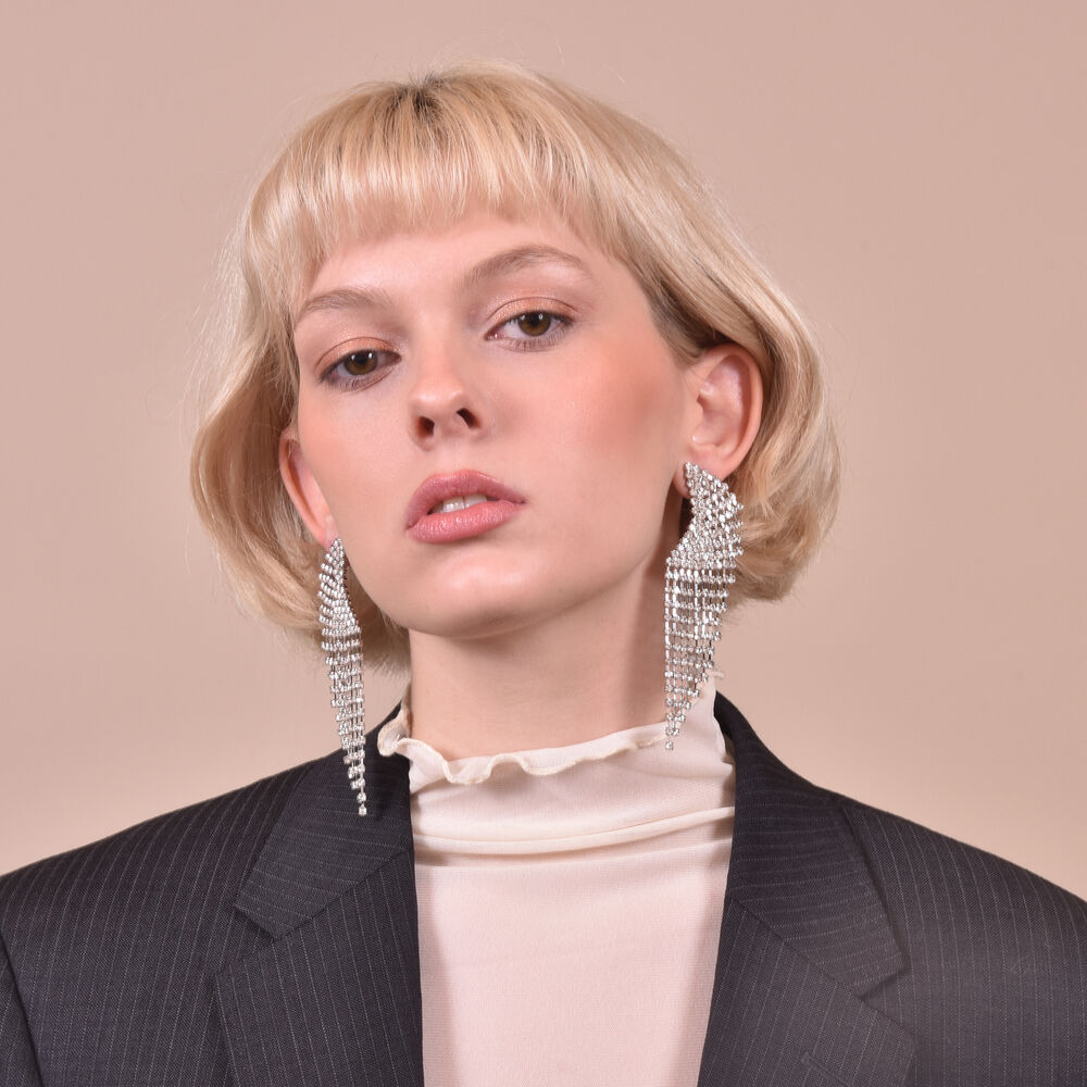 Culturesse Luciana Crystal Diamante Earrings