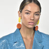 Culturesse Mani Geo Oversized Wood Craft Earrings