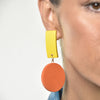 Culturesse Mani Geo Oversized Wood Craft Earrings