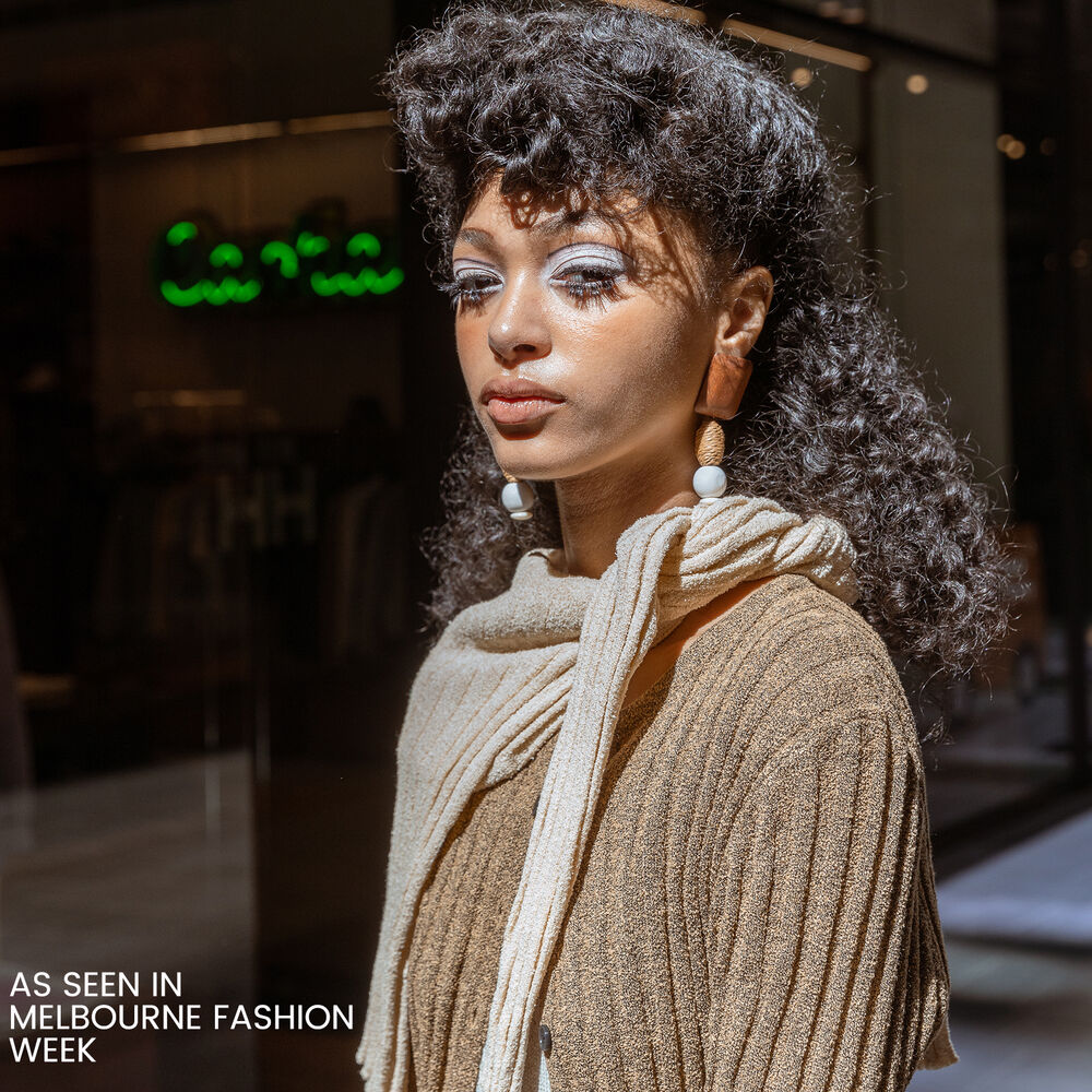 Culturesse Giulia Wooden Drop Earrings