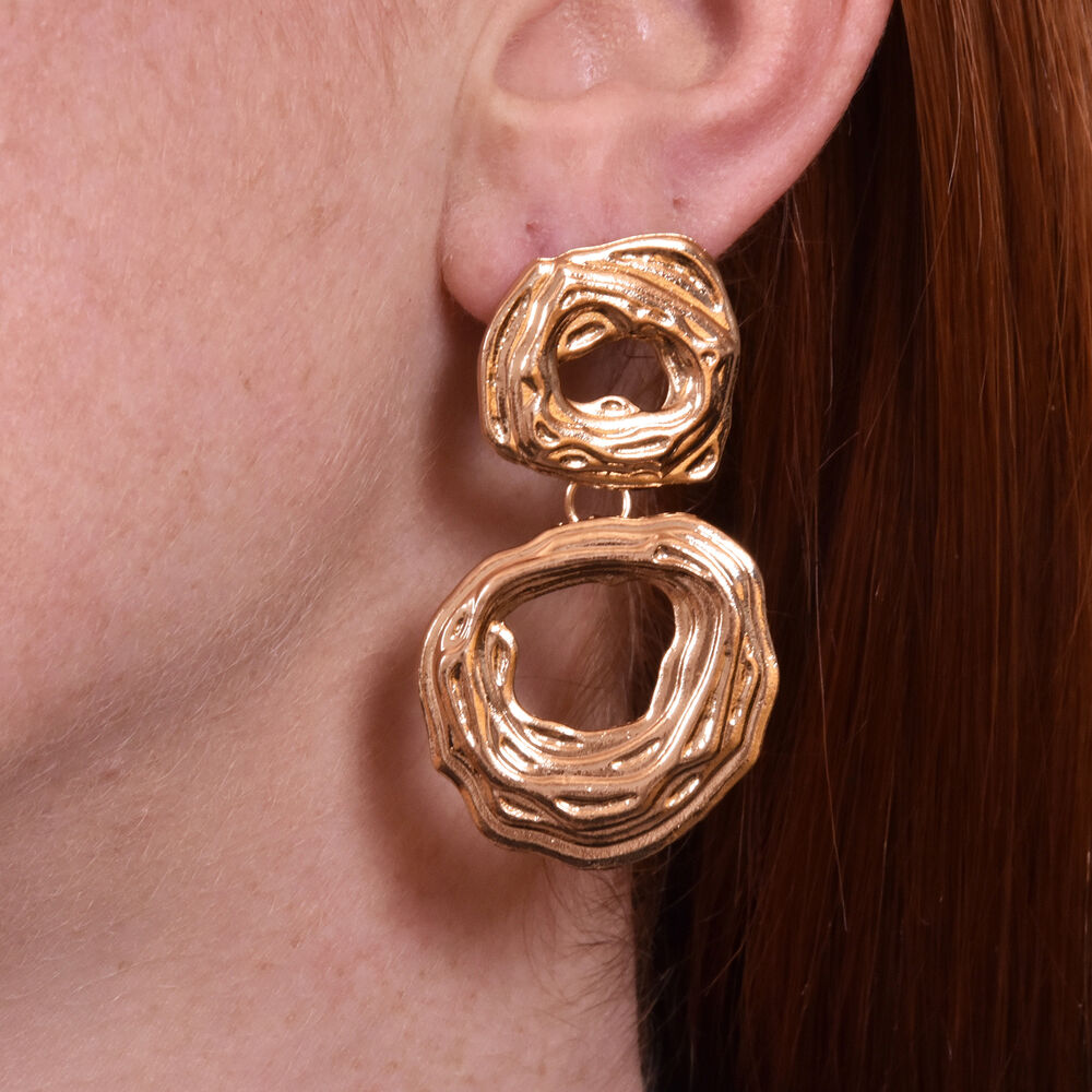 Culturesse Luella Golden Ripple Earrings