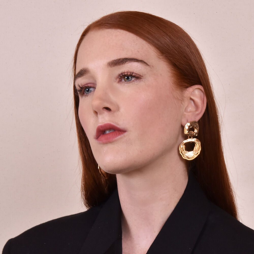 Culturesse Luella Golden Ripple Earrings
