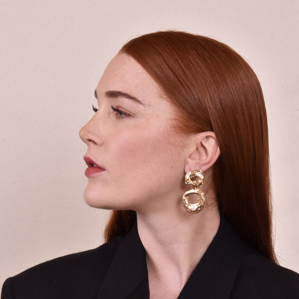 Culturesse Luella Golden Ripple Earrings