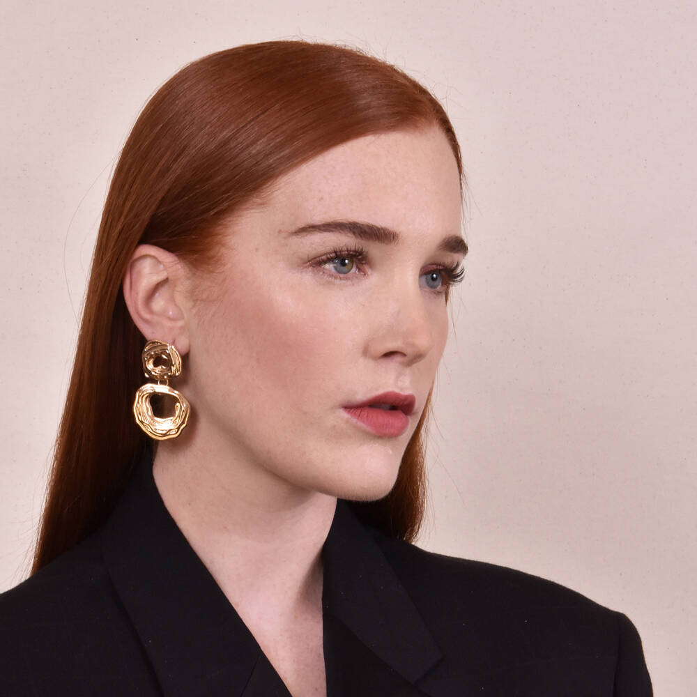 Culturesse Luella Golden Ripple Earrings